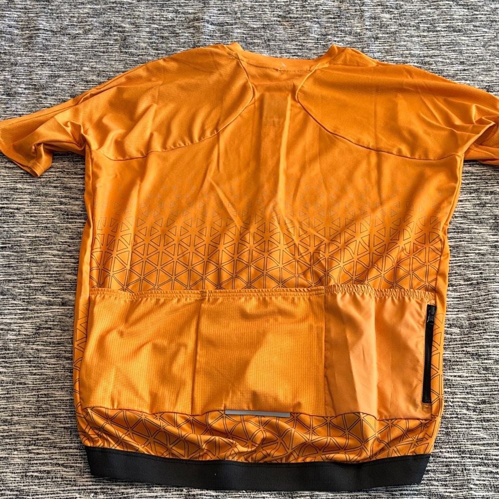 Oakley Men's Vibrant Orange endurance biking jersey jacket zip up - Picture 6 of 6